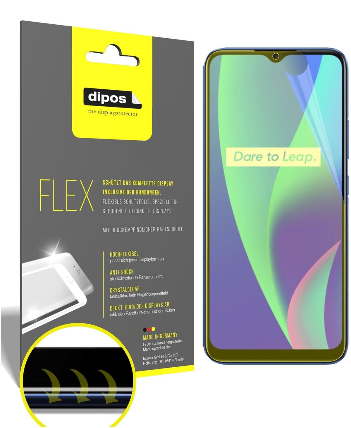 2x 3D Full Cover Schutzfolie für Oppo Realme C3