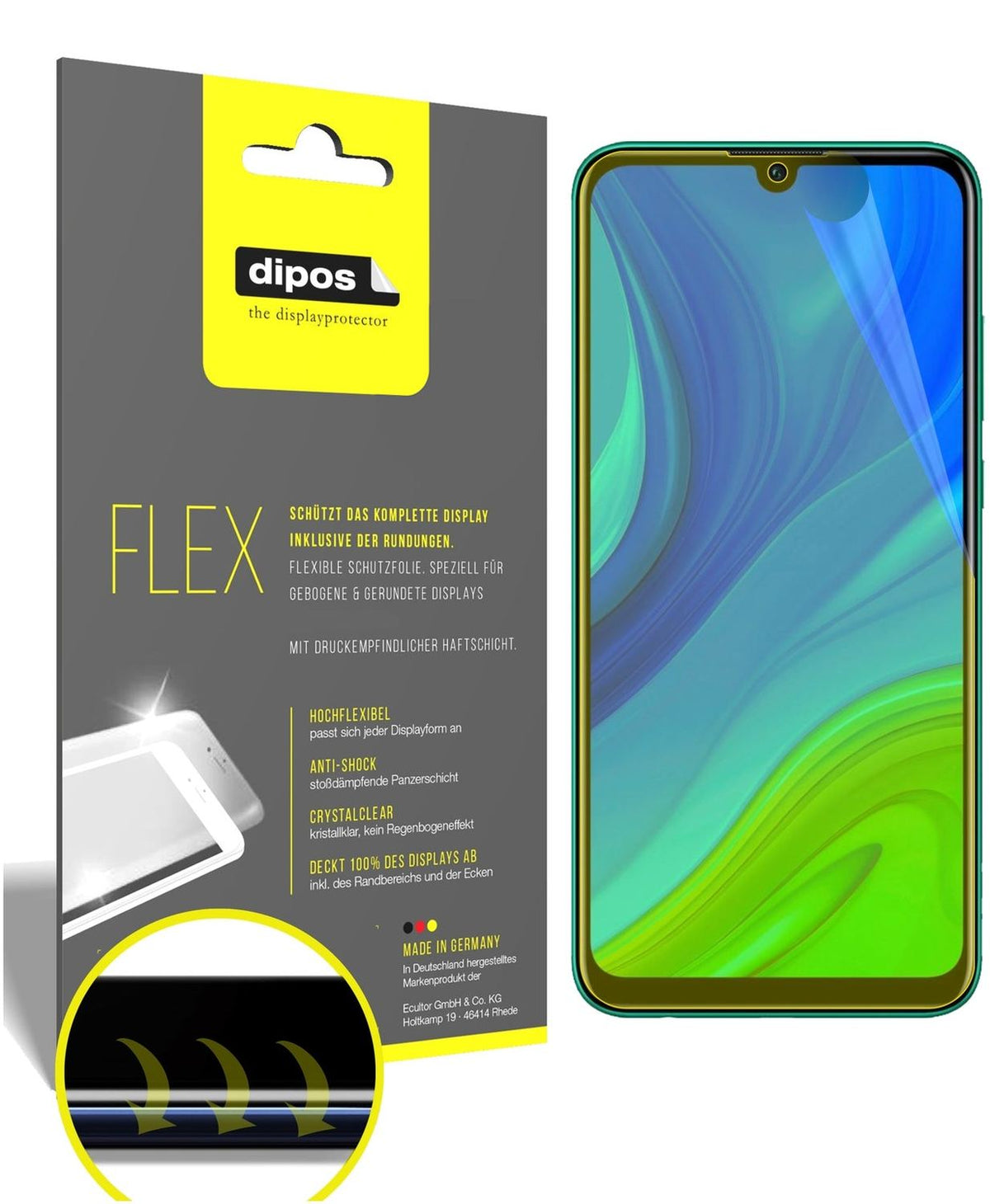 2x 3D Full Cover Schutzfolie für Huawei P Smart (2020)