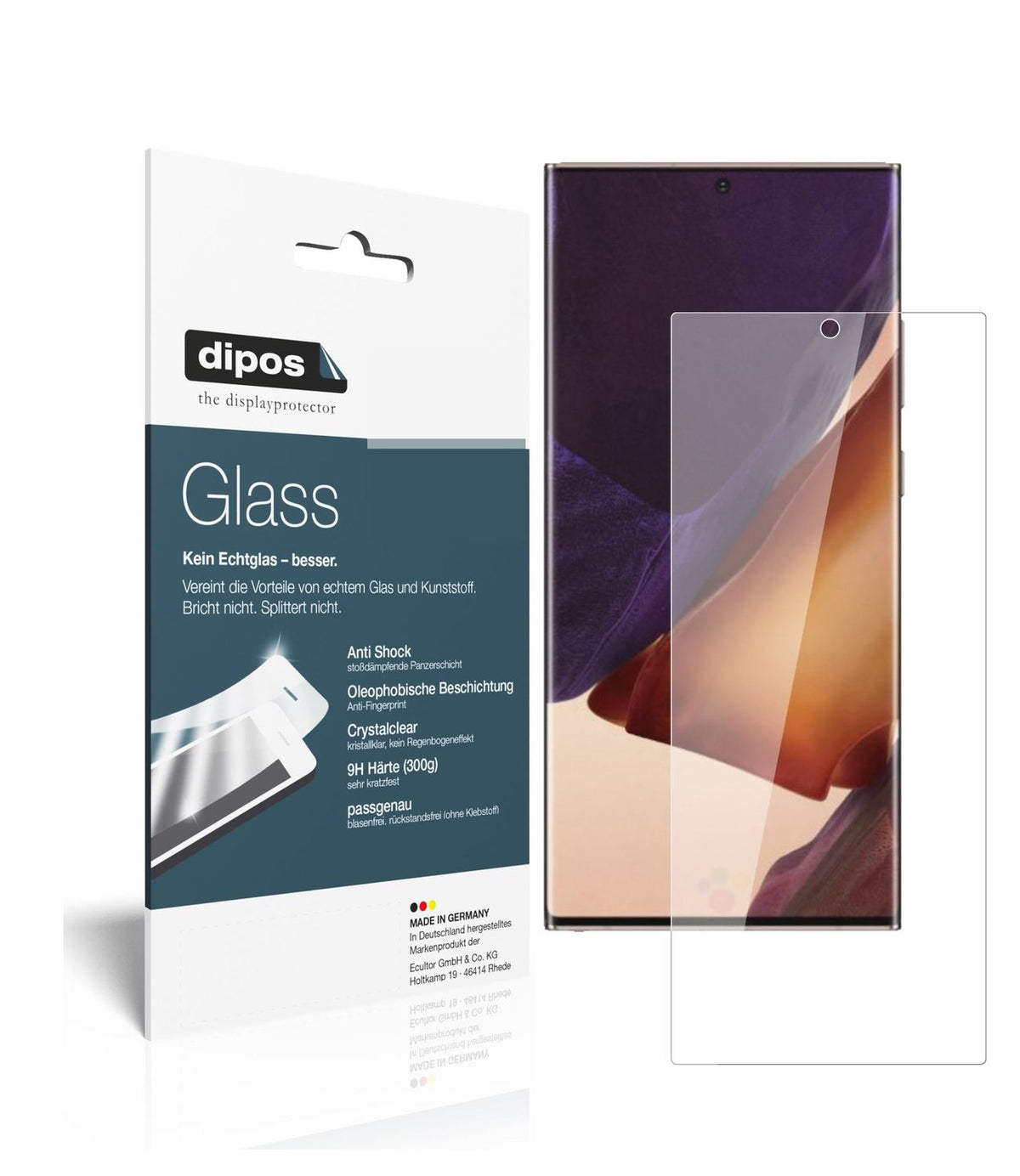 1x 9H Schutzfolie für Samsung Galaxy Note 20 Panzerfolie
