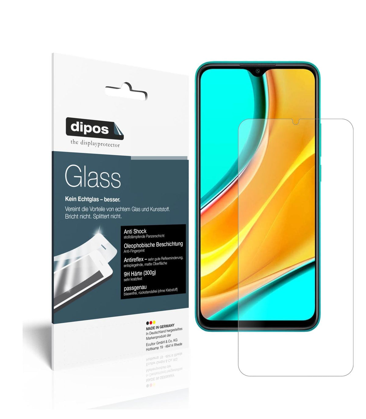 2x 9H Schutzfolie matt für Xiaomi Redmi 9 Panzerfolie