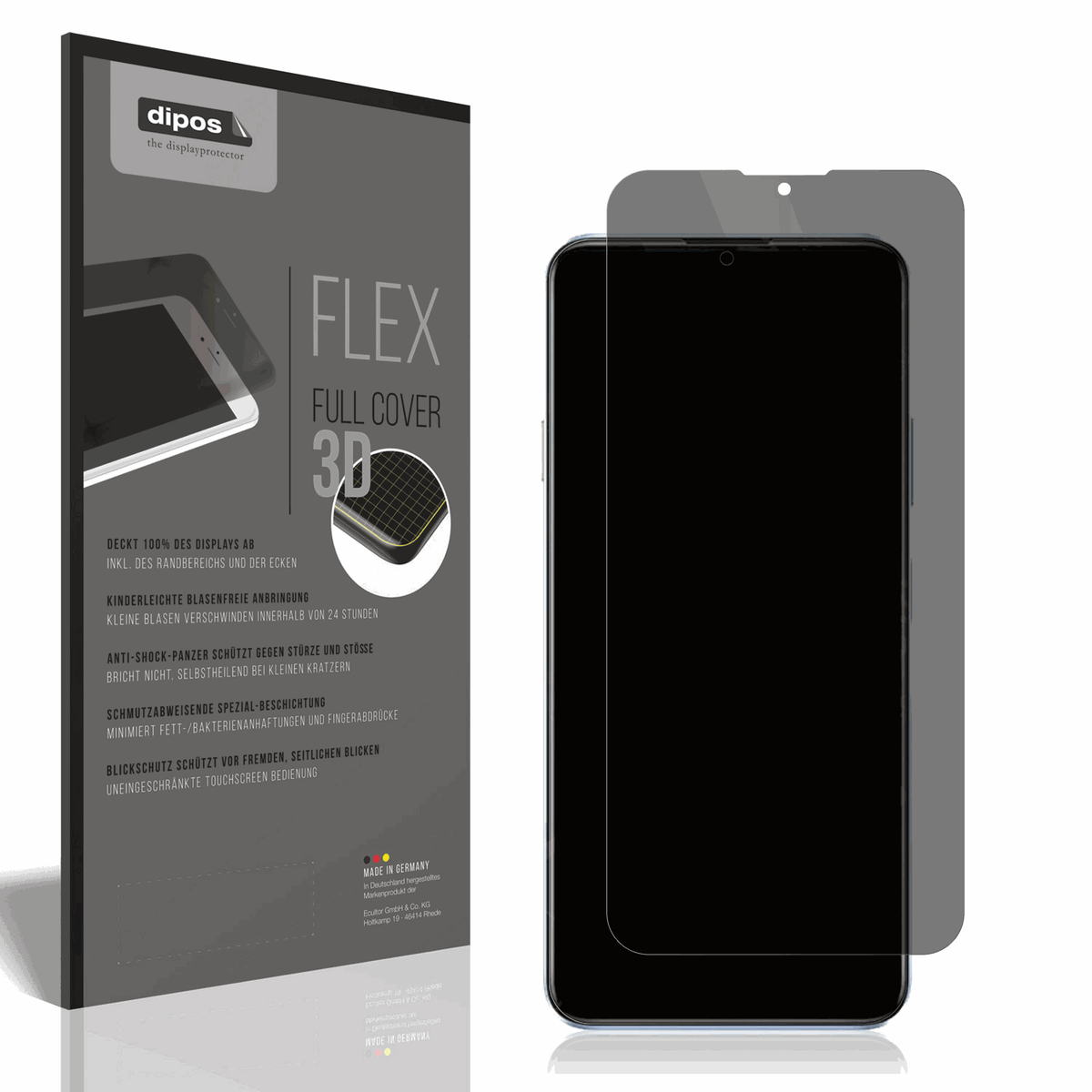 Full Cover Privacy Blickschutzfolie für Wiko Hi Enjoy 70