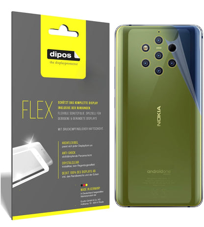 2x 3D Full Cover Schutzfolie für Nokia 9 PureView Rückseite