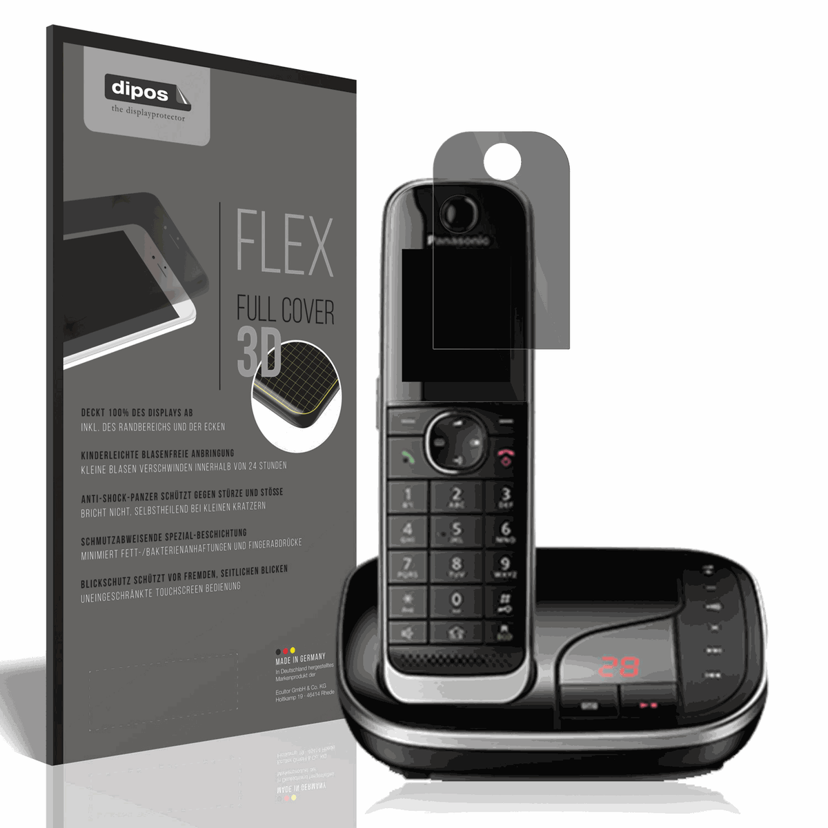 Full Cover Privacy Blickschutzfolie für Panasonic KX-TGJ320