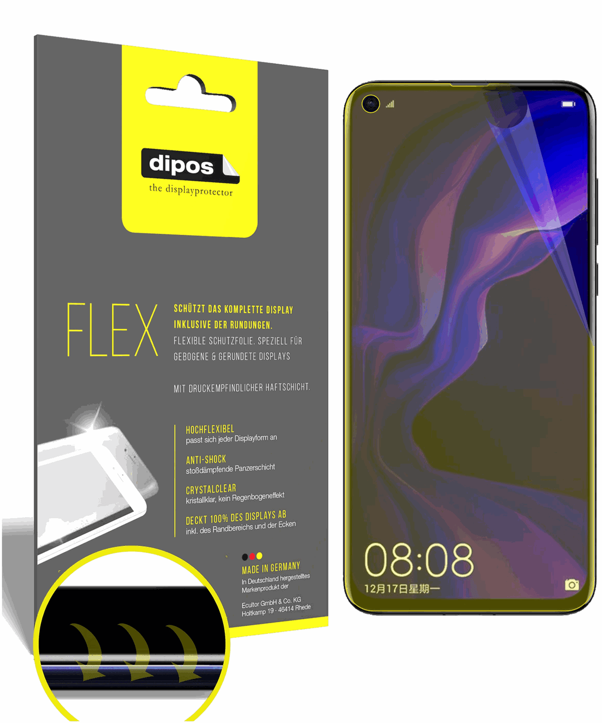 3x 3D Full Cover Schutzfolie für Huawei Nova 4