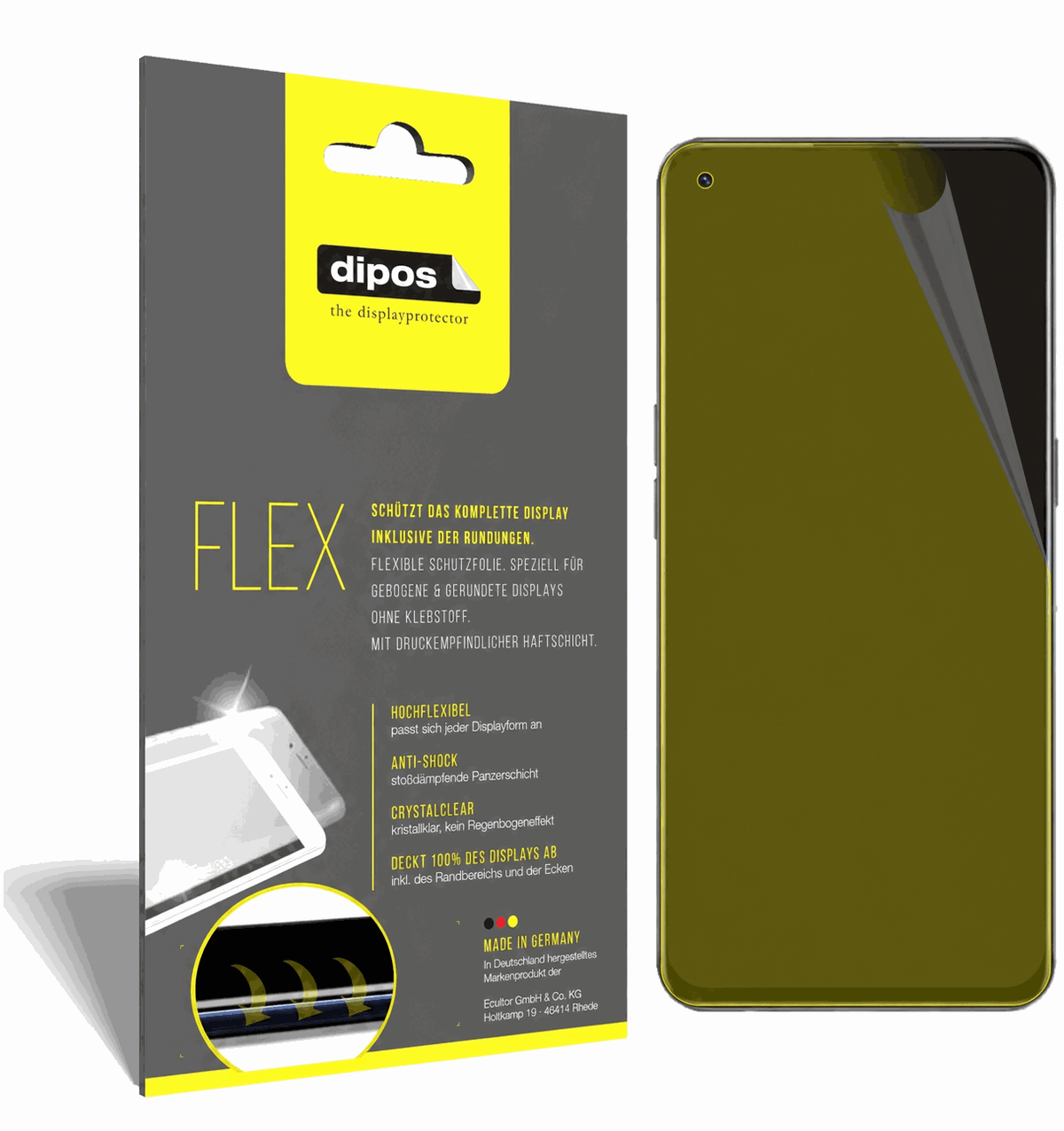 2x 3D Full Cover Schutzfolie für OPPO K9 5G