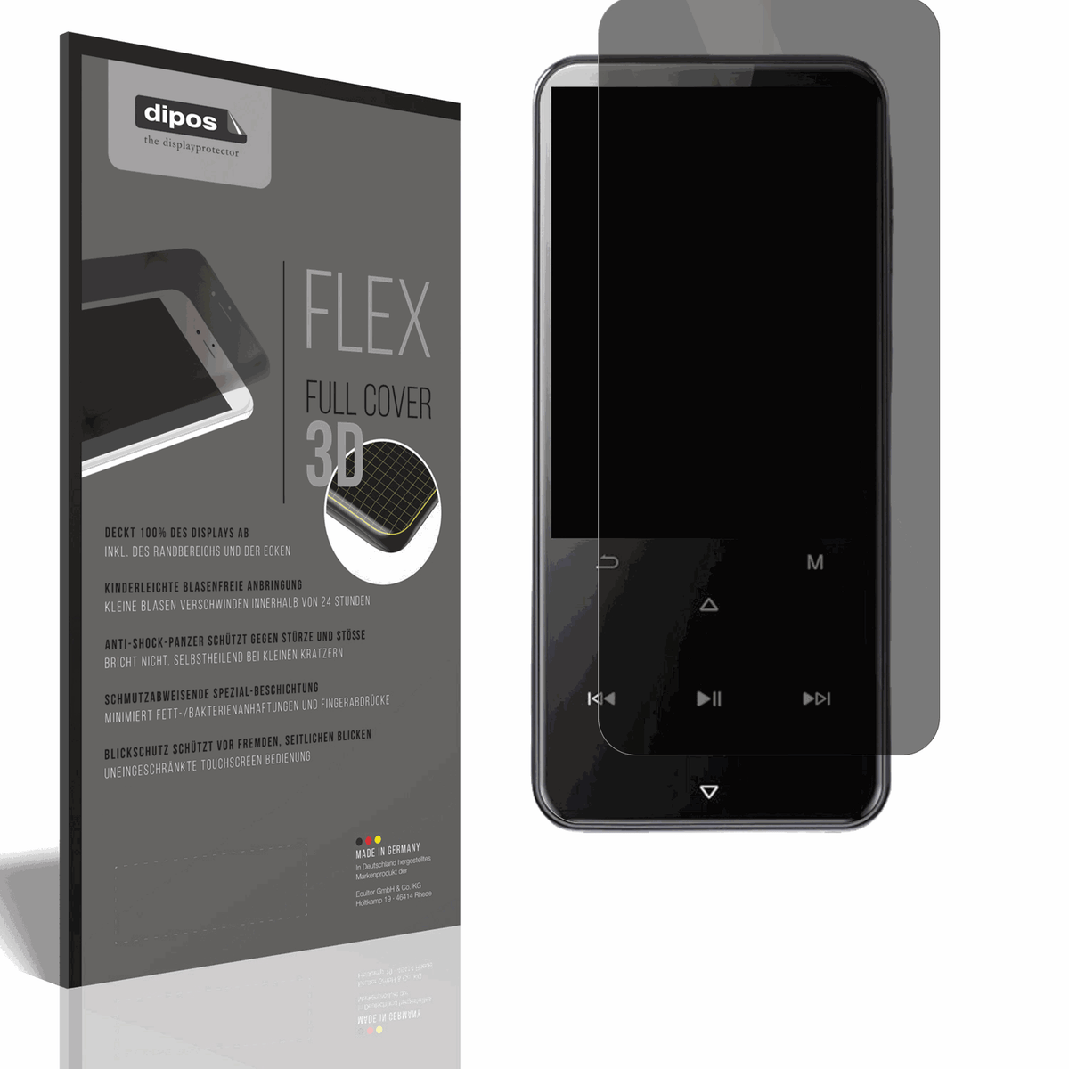 Full Cover Privacy Blickschutzfolie für AGPTek M3