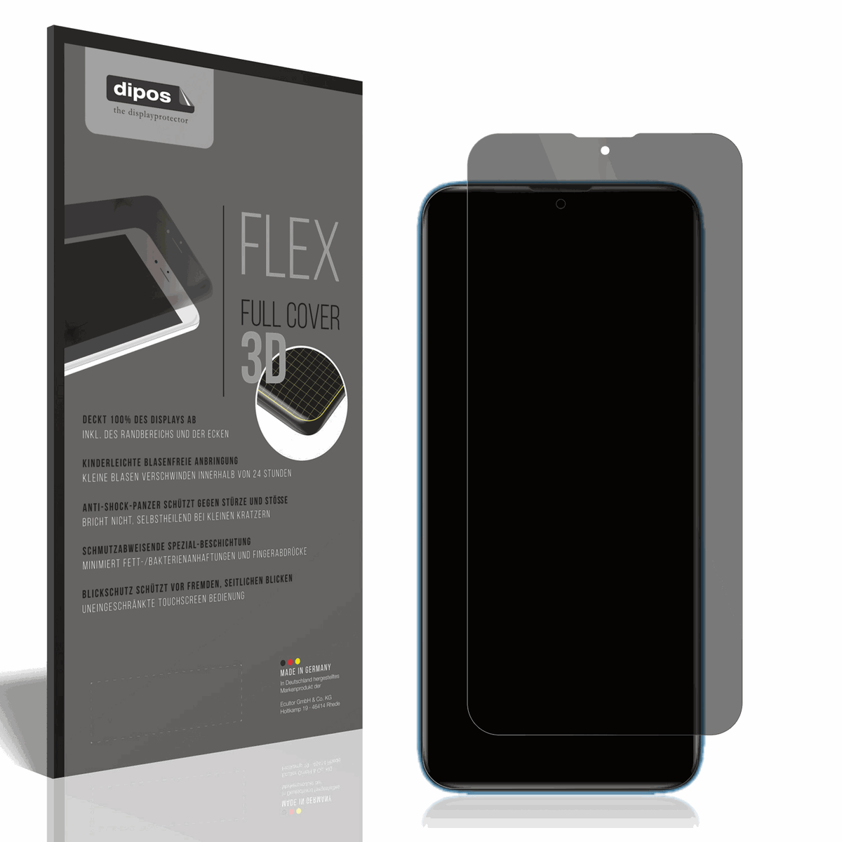 Full Cover Privacy Blickschutzfolie für Mobicel Legend Max