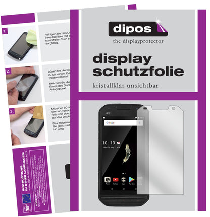 DoogeeS30 mit aufgebrachter dipos Displayschutzfolie, glasklare Darstellung ohne Einschränkungen