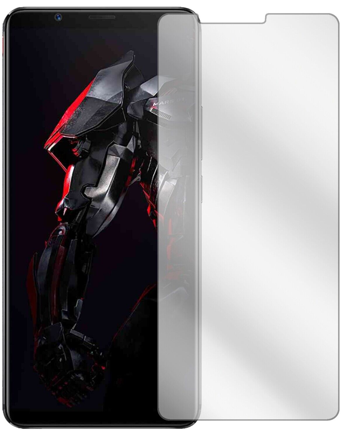 Klare Displayschutzfolie von dipos passend für Nubia Red Magic Mars, präziser Zuschnitt und blasenfrei montiert
