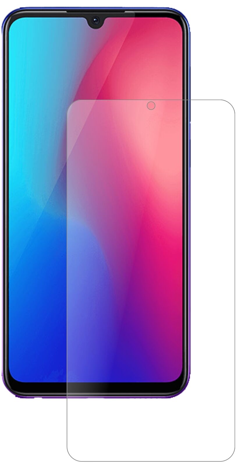 1x 9H Schutzfolie matt für Vivo Z3i Panzerfolie