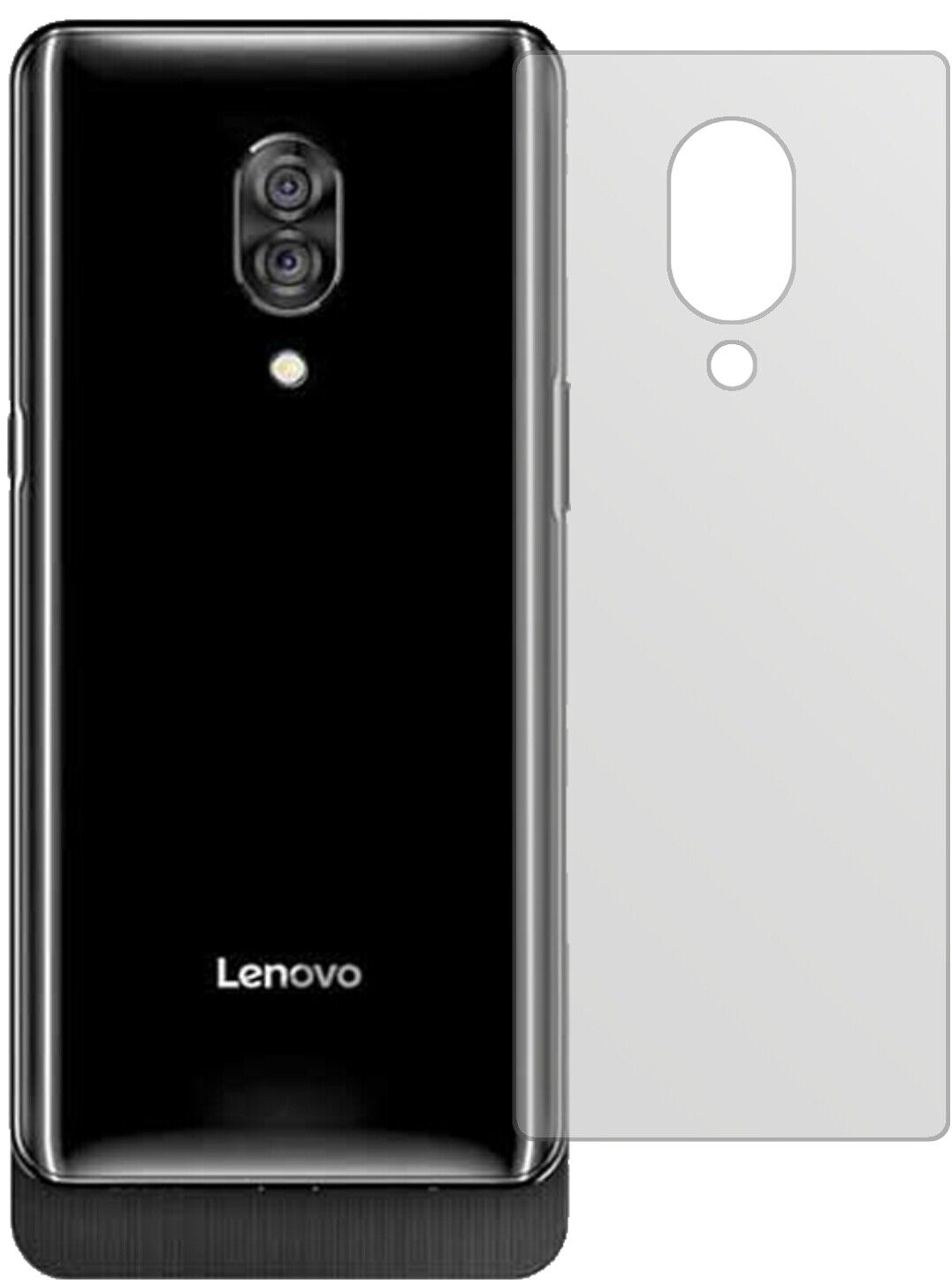 Matte Displayschutzfolie von dipos passend für Lenovo Z5 Pro GT Rückseite, präziser Zuschnitt und blasenfrei montiert