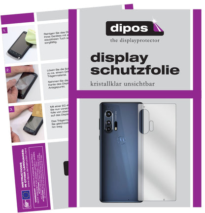 5x Schutzfolie klar für Motorola Edge Plus Rückseite Display-Schutzfolie