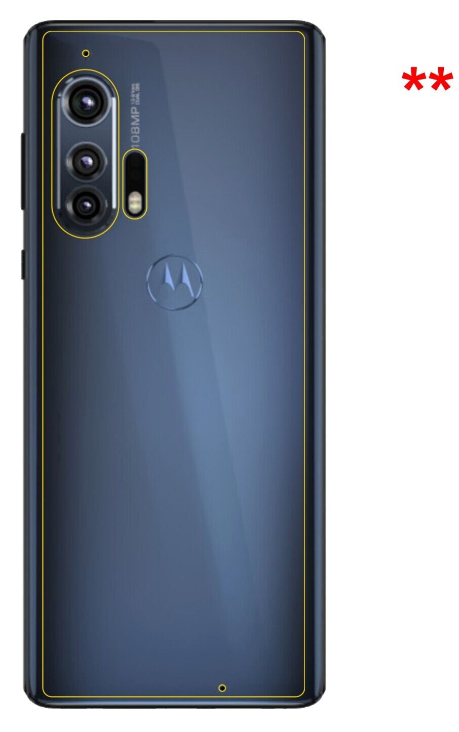 5x Schutzfolie klar für Motorola Edge Plus Rückseite Display-Schutzfolie