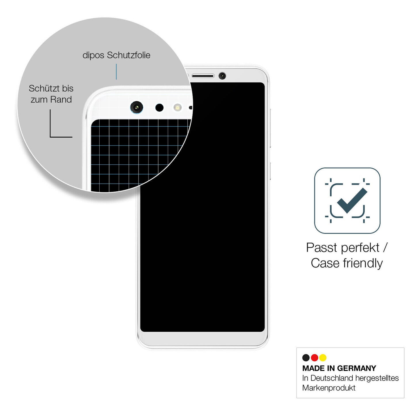1x 9H Schutzfolie matt für Asus Zenfone 5 Selfie Pro Panzerfolie