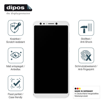 1x 9H Schutzfolie matt für Asus Zenfone 5 Selfie Pro Panzerfolie