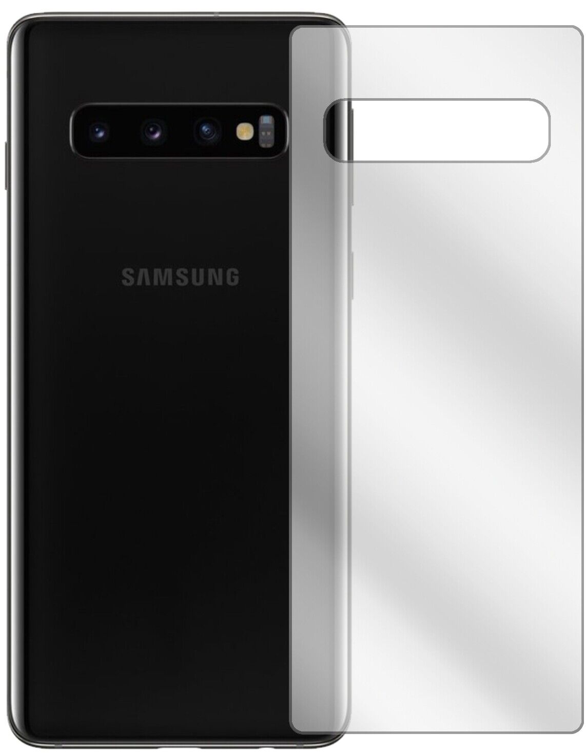 1x Schutzfolie klar für Samsung Galaxy S10 Plus Rückseite Display-Schutzfolie