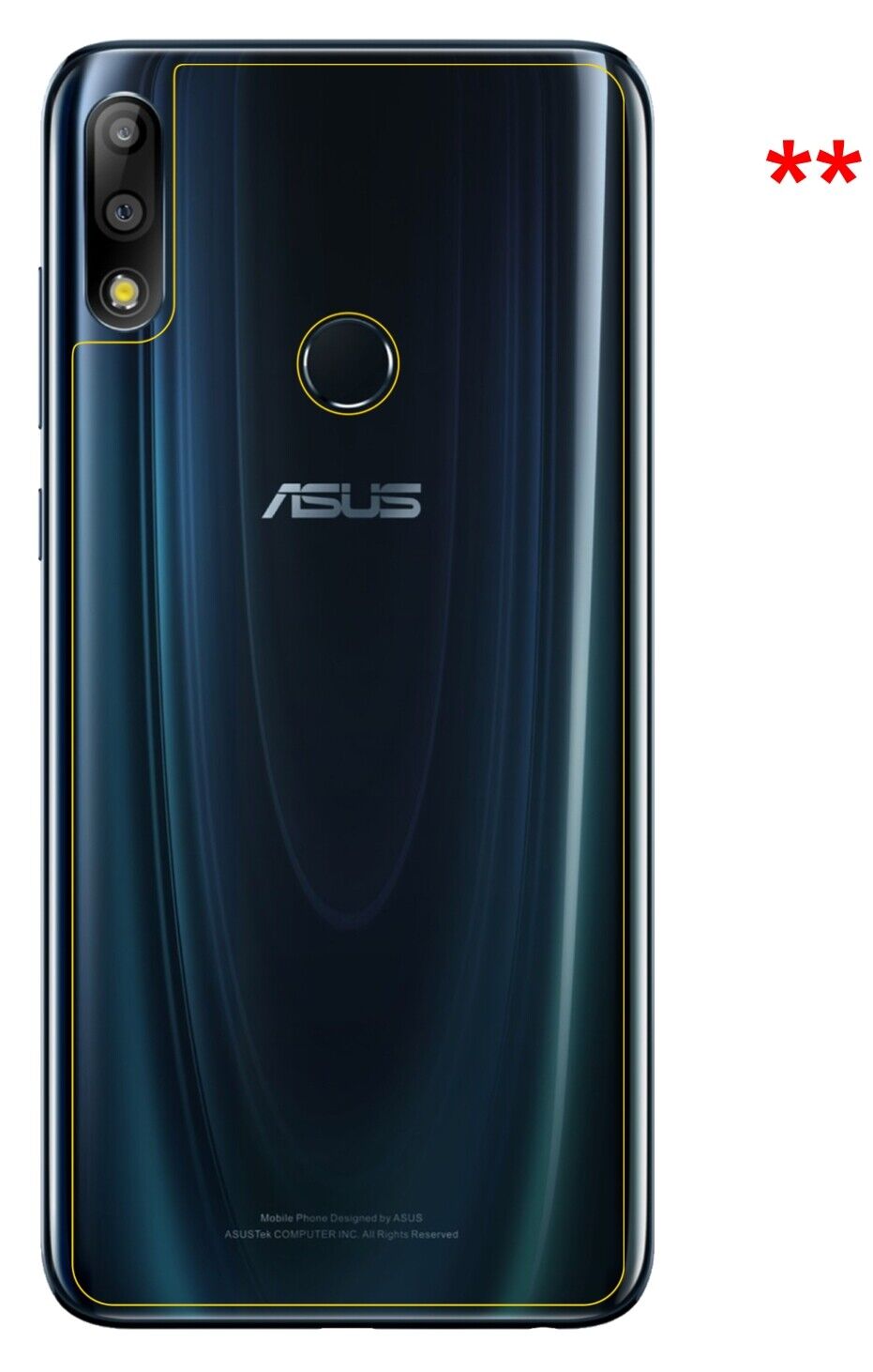 1x 9H Schutzfolie für Asus ZenFone Max Pro (M2) Rückseite Panzerfolie