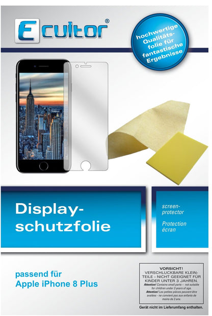 8x Schutzfolie klar für Apple iPhone 8 Plus Display-Schutzfolie