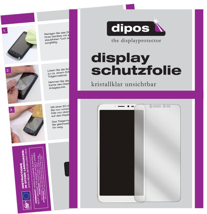 Klare Displayschutzfolie von dipos passend für Wiko Sunny 4 Plus, präziser Zuschnitt und blasenfrei montiert
