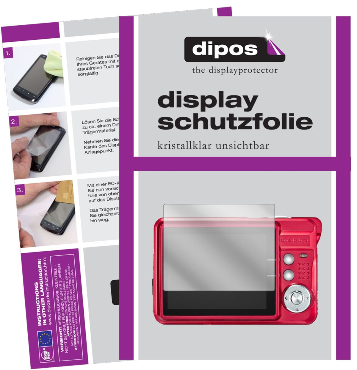 5x Schutzfolie klar für AbergBest DC5100B Digitalkamera Display-Schutzfolie