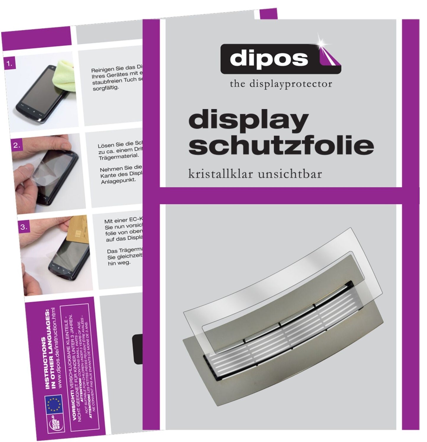 1x Schutzfolie klar für Jura J90 Tropfblech Display-Schutzfolie