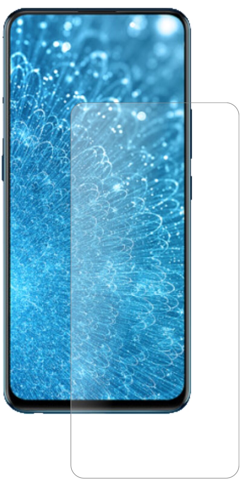 Matte Displayschutzfolie von dipos passend für Vivo S1, 9H kratzfest und blasenfrei montiert