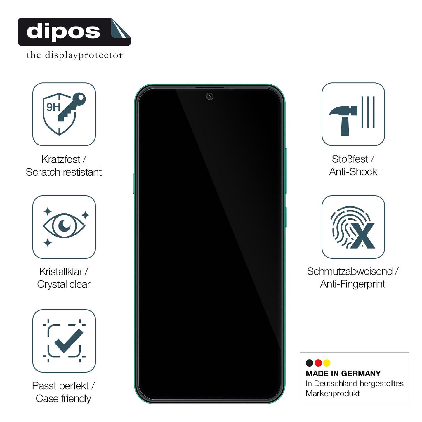 Displayschutz hergestellt in Deutschland, höchste Qualität made in Germany
