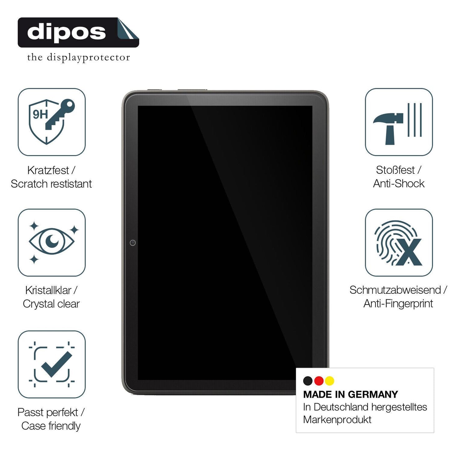 1x 9H Schutzfolie für Amazon Fire HD 8 Kids Pro (2022) Panzerfolie