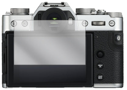 Klare Displayschutzfolie von dipos passend für Fujifilm X-T30, präziser Zuschnitt und blasenfrei montiert
