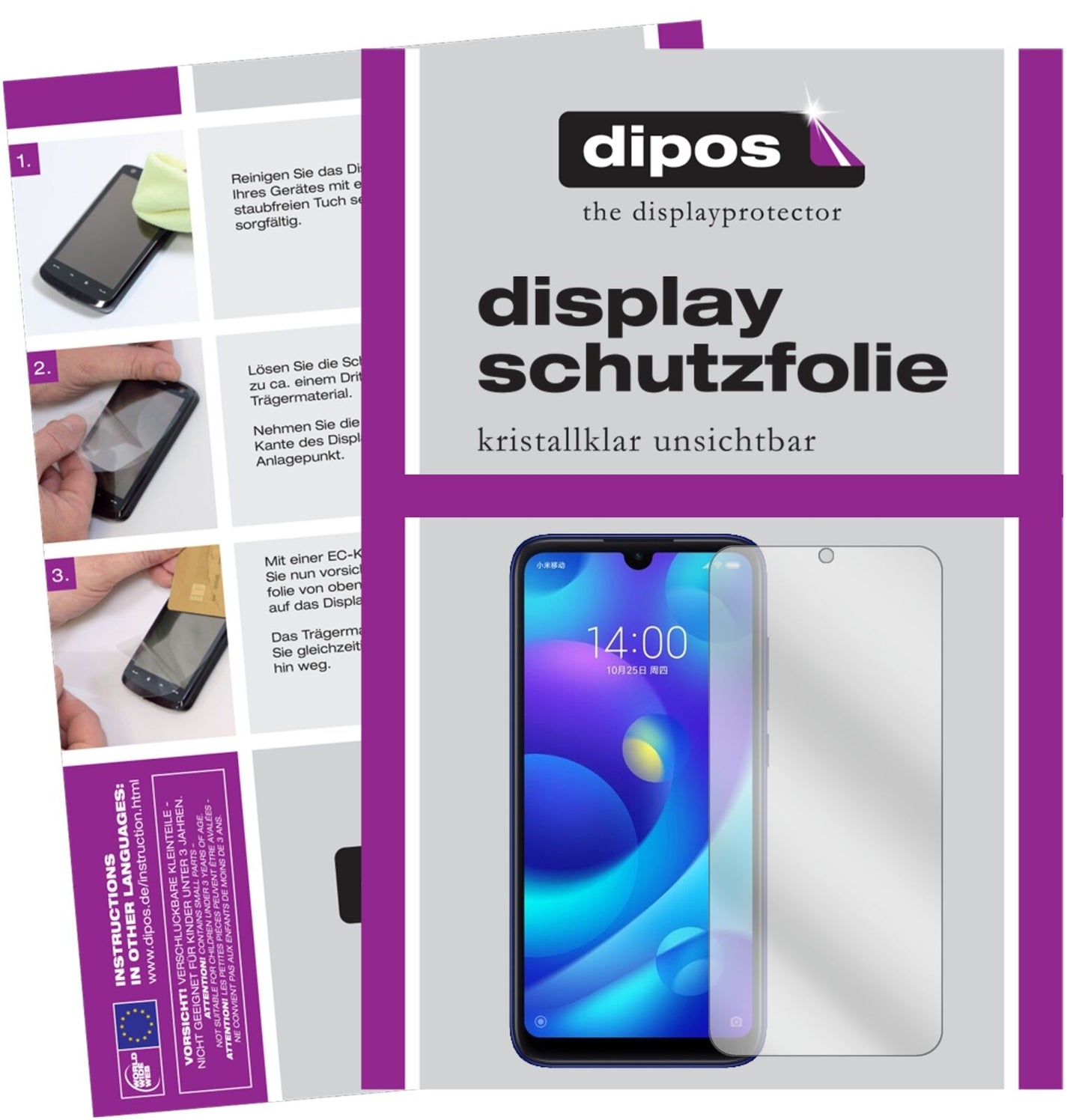 1x Schutzfolie klar für Xiaomi Mi Play Display-Schutzfolie
