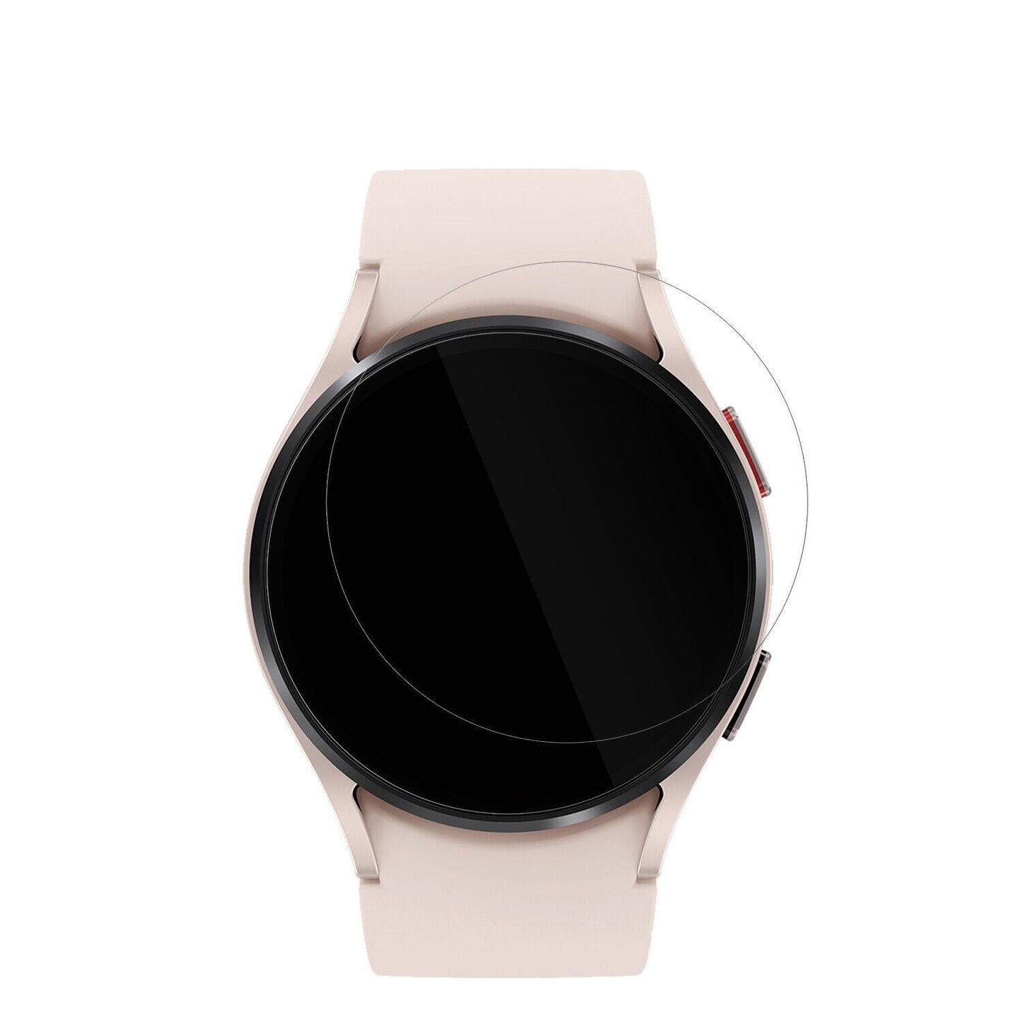 SamsungGalaxy Watch 5 (40mm) mit aufgebrachter dipos Displayschutzfolie, glasklare Darstellung ohne Einschränkungen