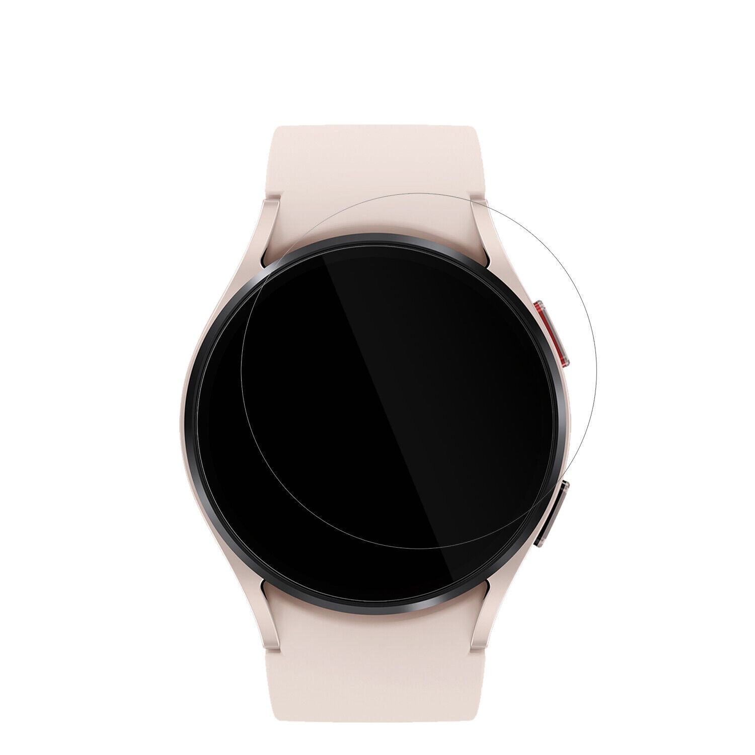 SamsungGalaxy Watch 5 (40mm) mit aufgebrachter dipos Displayschutzfolie, glasklare Darstellung ohne Einschränkungen