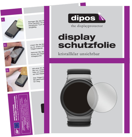 1x Schutzfolie klar für 53 mm Durchmesser Uhr Display-Schutzfolie