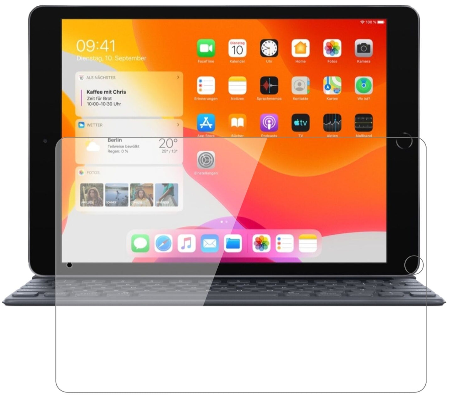 1x 9H Schutzfolie für Apple iPad 10.2 Zoll (2020) Panzerfolie