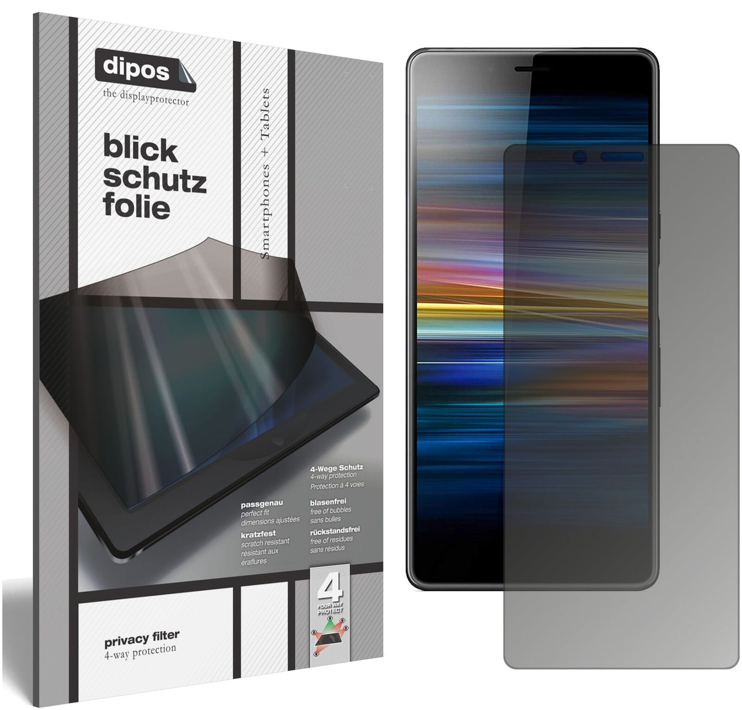 Blickschutzfolie für Sony Xperia L3 matt Schutzfolie Privacy