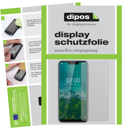 KrugerMatz Smartfon LIVE 7S mit aufgebrachter dipos Displayschutzfolie, die lästige Fingerabdrücke minimiert