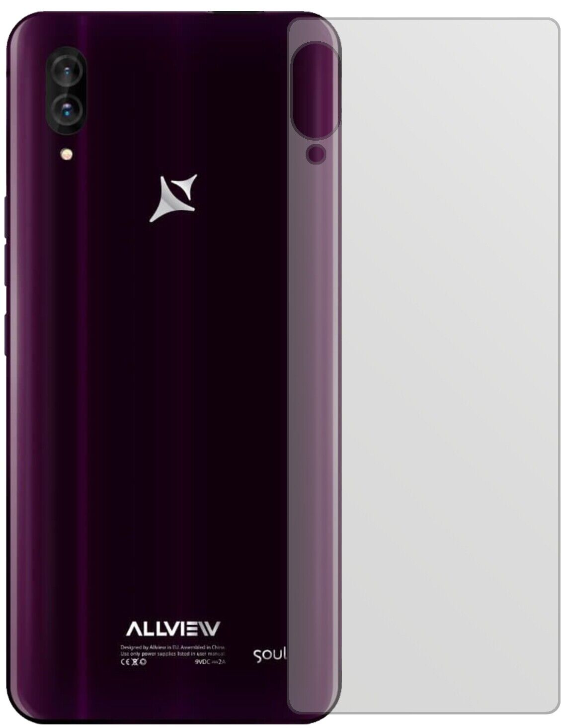 Matte Displayschutzfolie von dipos passend für Allview Soul X6 Xtreme Rückseite, präziser Zuschnitt und blasenfrei montiert