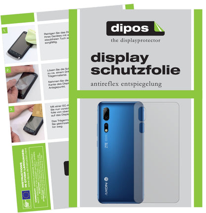 1x Schutzfolie matt für Axon 10 Pro Rückseite Display-Schutzfolie