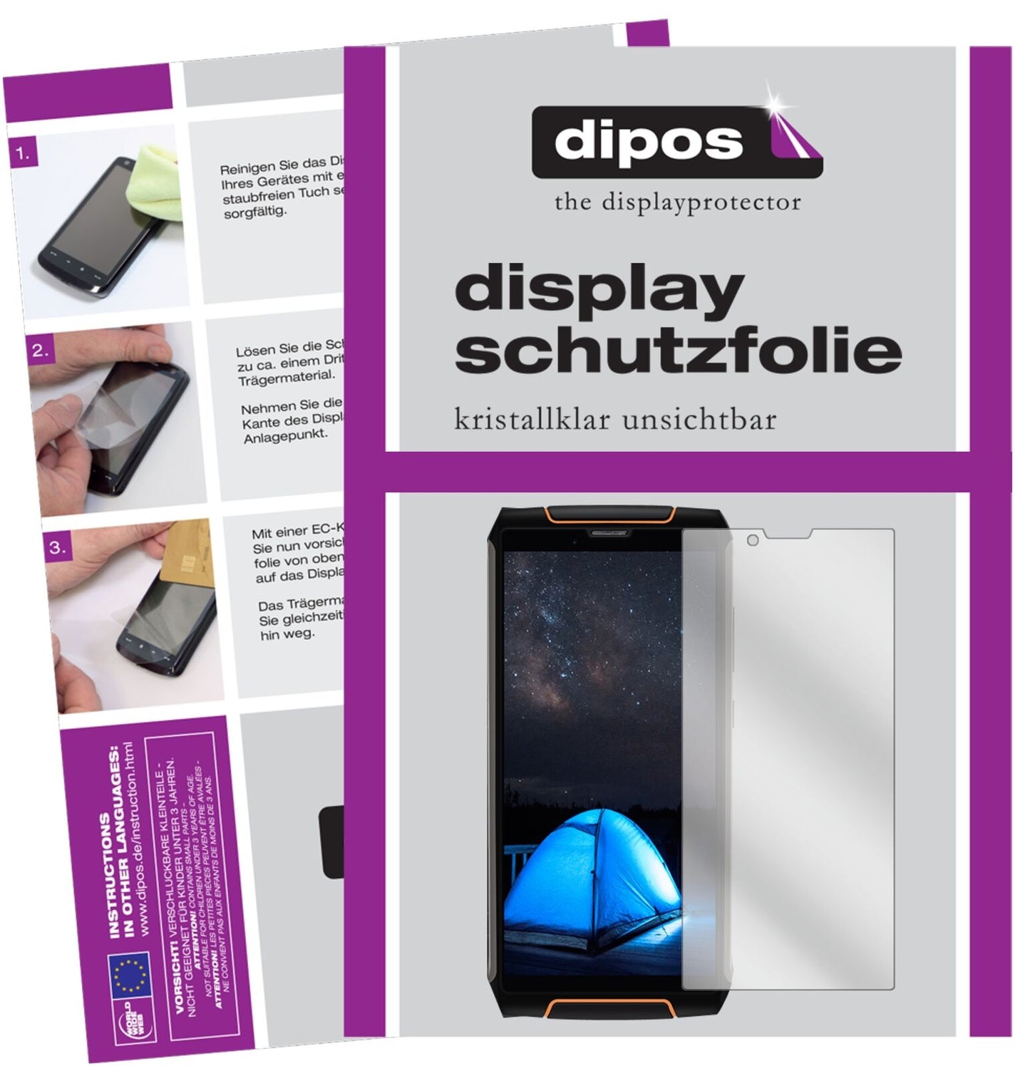1x Schutzfolie klar für Cubot King Kong 3 Display-Schutzfolie