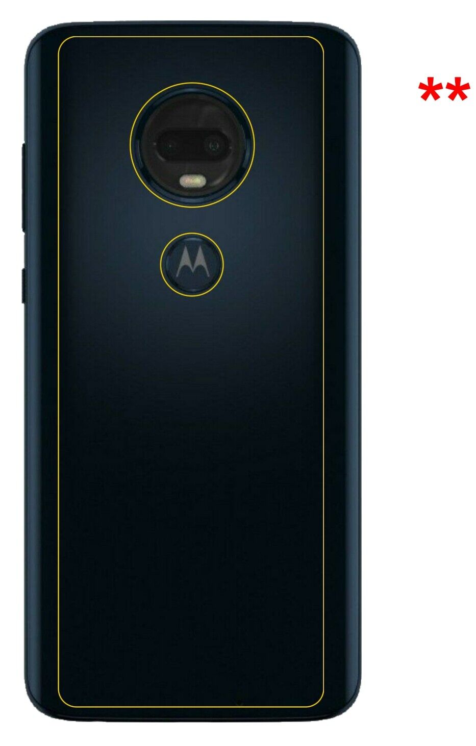 Dünne und klare Folie passend zugeschnitten für Motorola Moto G7 Plus Rückseite