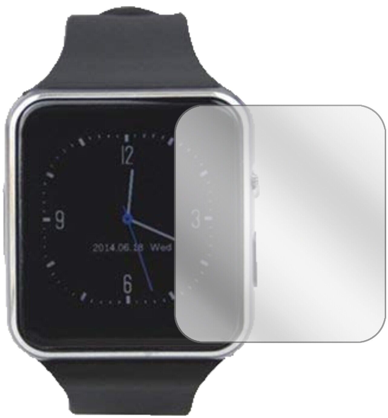 Klare Displayschutzfolie von dipos passend für Tagobee TB01 Smartwatch, präziser Zuschnitt und blasenfrei montiert