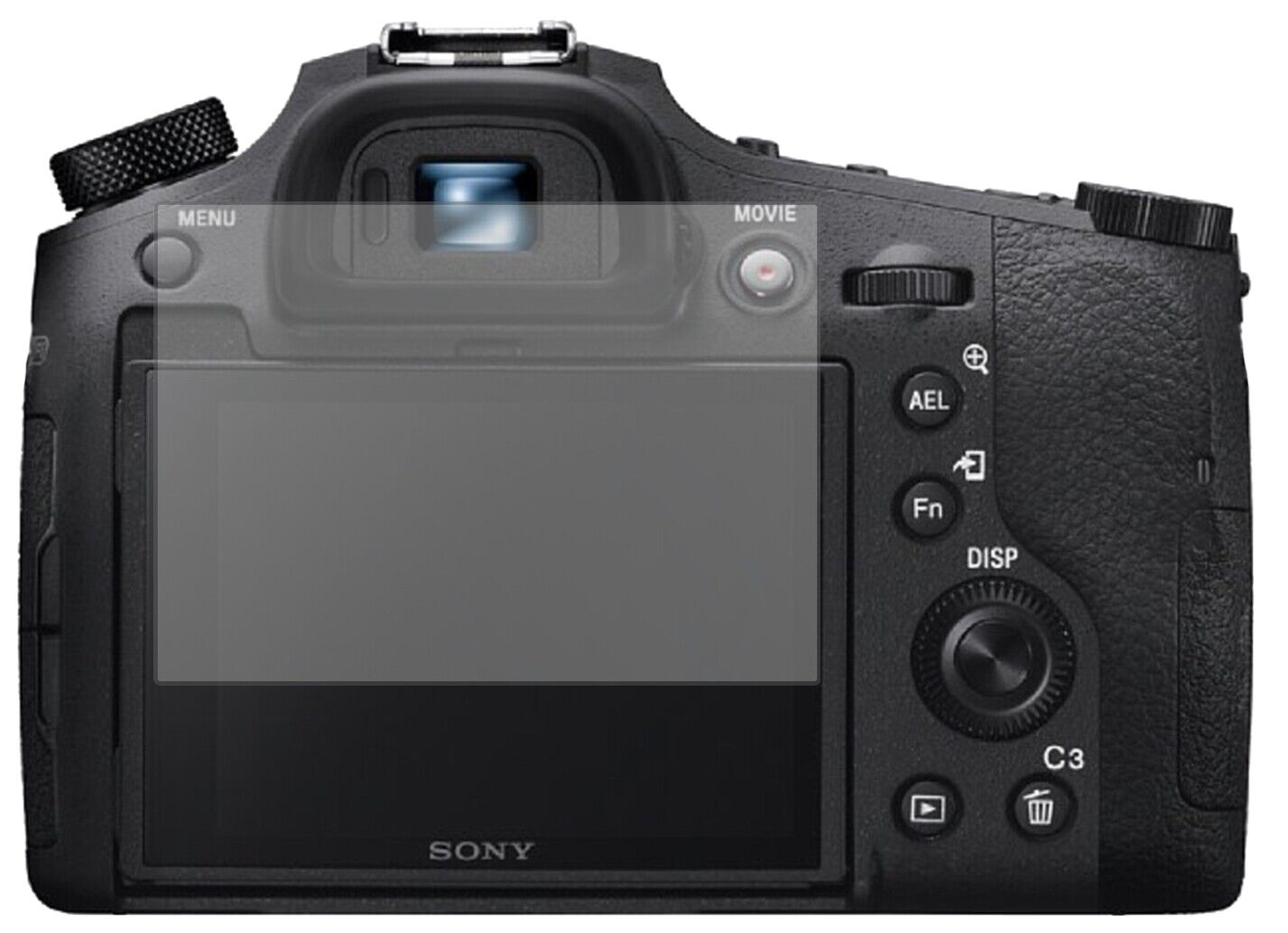 Matte Displayschutzfolie von dipos passend für Sony DSC-RX10M4, präziser Zuschnitt und blasenfrei montiert