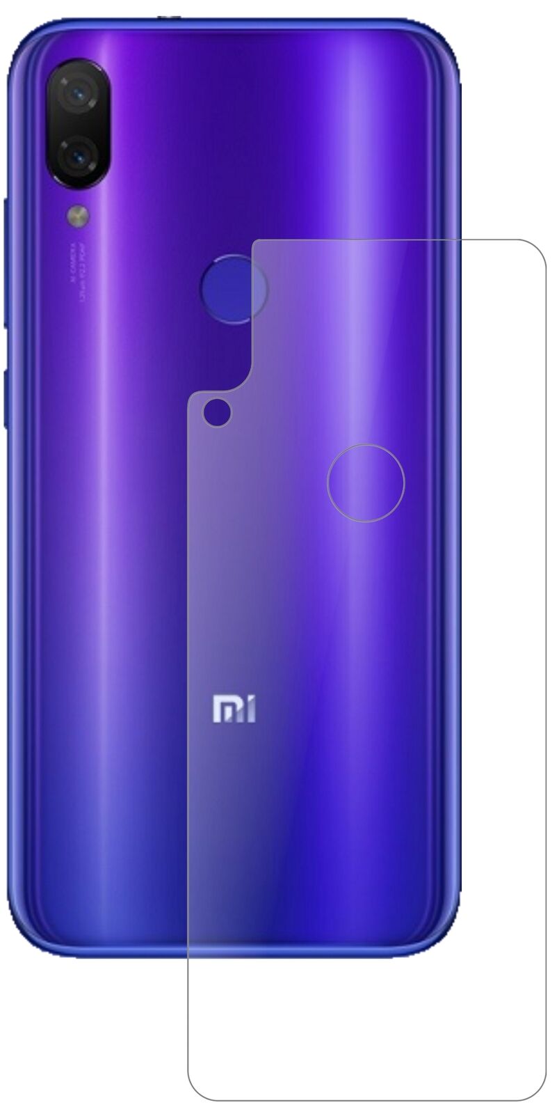 1x 9H Schutzfolie matt für Xiaomi Mi Play Rückseite Panzerfolie