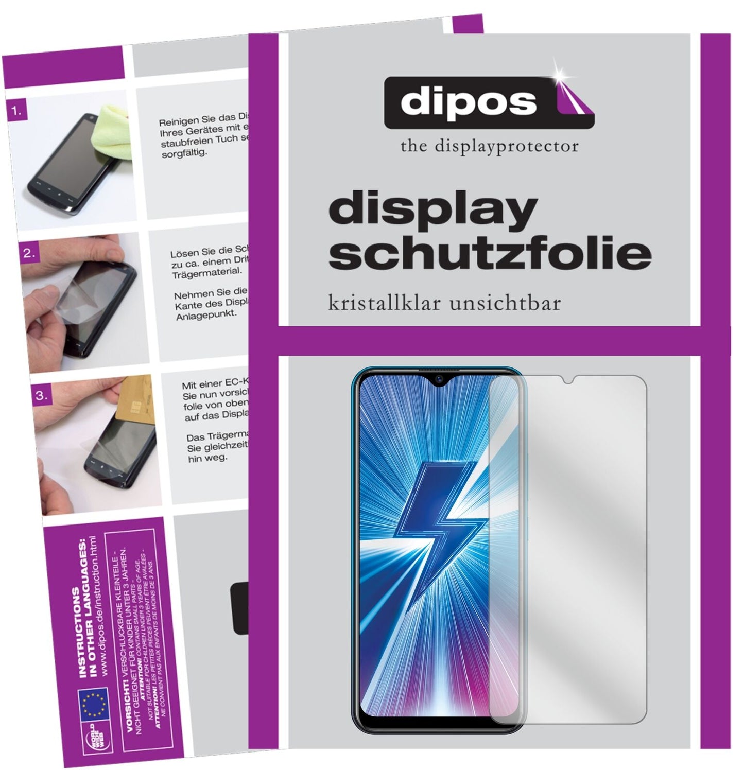 1x Schutzfolie klar für Vivo Y5 Display-Schutzfolie