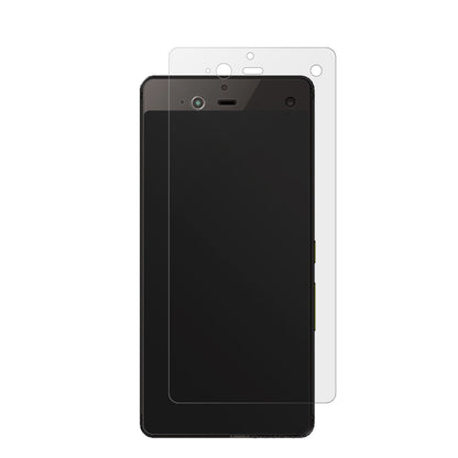 FujitsuArrows NX F-01J mit aufgebrachter dipos Displayschutzfolie, die lästige Fingerabdrücke minimiert