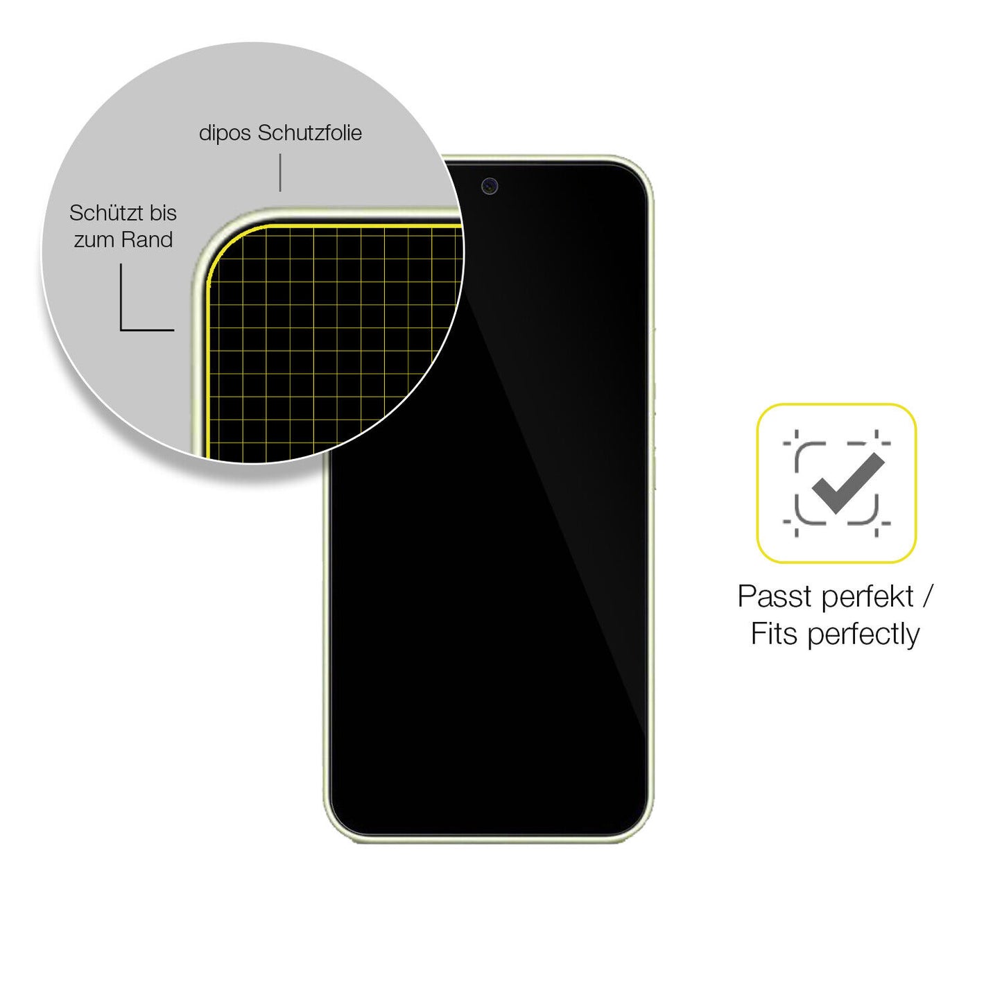 1x 3D Full Cover Schutzfolie für Samsung Galaxy A54