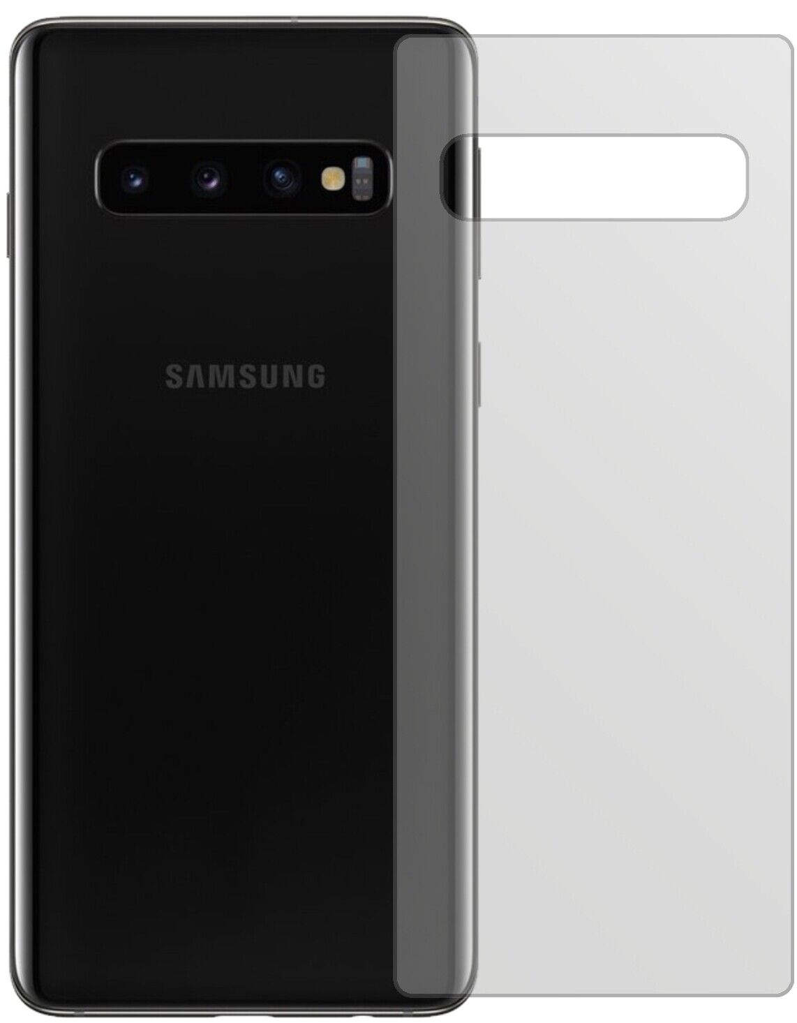 5x Schutzfolie matt für Samsung Galaxy S10 Plus Rückseite Display-Schutzfolie