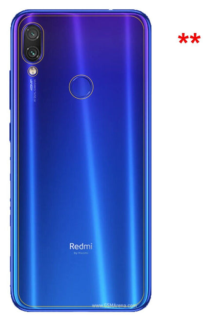 1x Schutzfolie klar für Xiaomi Redmi Note 7 Pro Rückseite Display-Schutzfolie