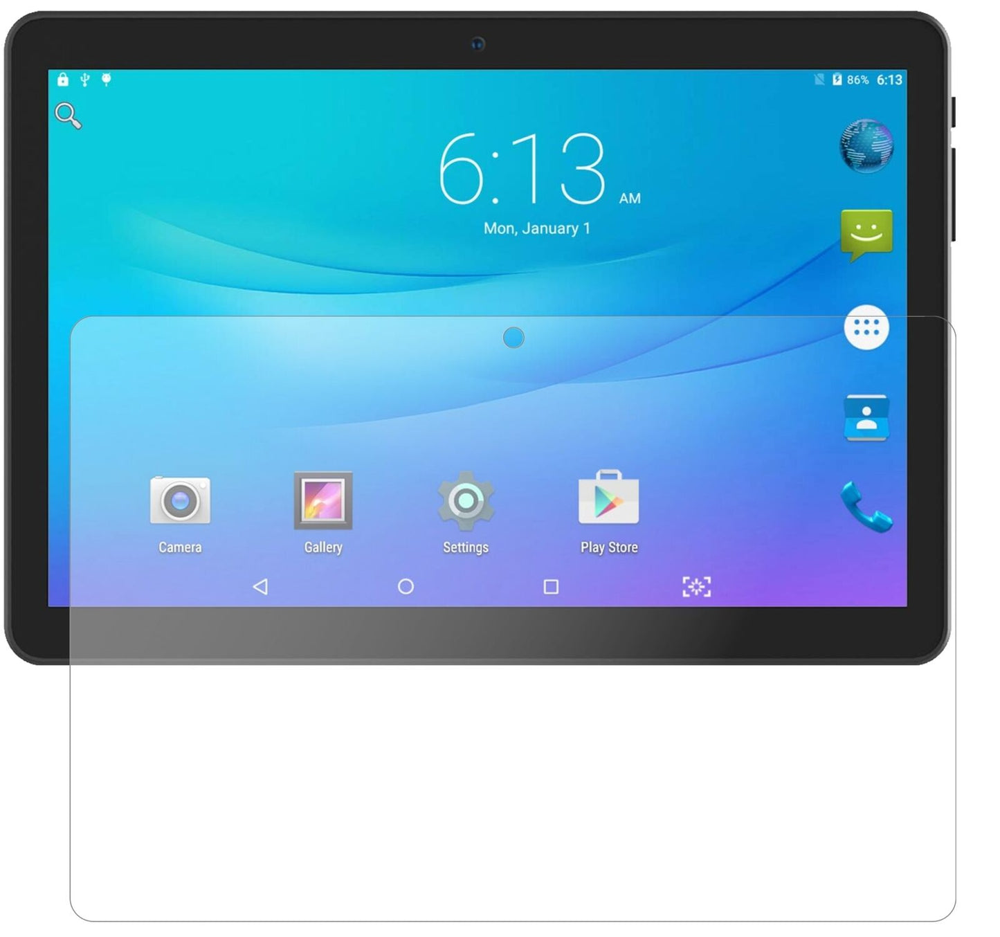 1x 9H Schutzfolie matt für Lectrus 10.1 Zoll Tablet Panzerfolie