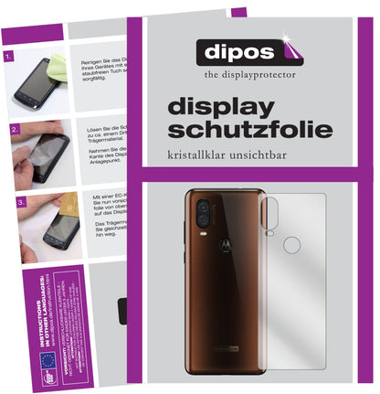 Klare Displayschutzfolie von dipos passend für Motorola P50 Rückseite, präziser Zuschnitt und blasenfrei montiert